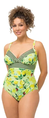 Productafbeelding van Ulla Popken, Damen, grote maten, badpak, Vicky, citroenbes