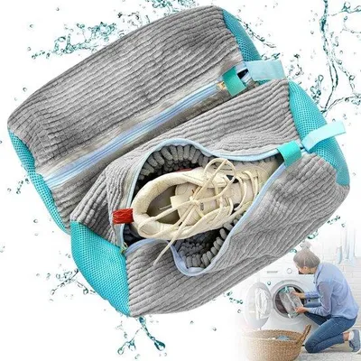 Immagine prodotto di Sacchetti lavabili riutilizzabili per scarpe con cerniera e design protettivo