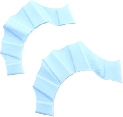 Image de 1 Paar Schwimmhandschuhe, Silikagel Handpaddel mit Handschwimmflossen, Größe L, Schwimmzubehör