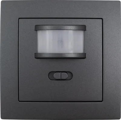 Produktbild von Unterputz IR Bewegungsmelder McPower "Flair", 160°, 750W, LED geeignet, anthrazit, matt