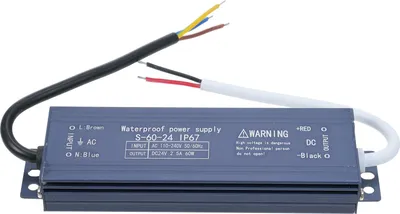 Obrázek produktu pro IP67 Vodotěsný LED ovladač Přepínač napájení Transformátor Adaptér AC 110V-240V na DC 24V 60W Konstantní výstupní napětí pro LED páskové světlo Venkovní světelná skříňka Vývěsní štít