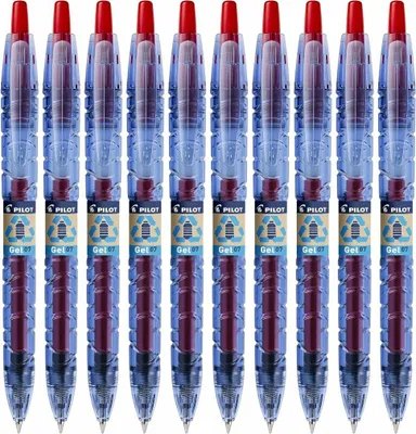 Immagine prodotto di Pilot Penna Roller Gel a Scatto B2P Begreen - Punta Conica 0,7 Mm - Inchiostro Rosso - Plastica Riciclata 89 - Ricaricabile BLS-G2