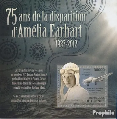 Produktbild von Briefmarken Guinea 2012 Mi Block 2097 (kompl. Ausgabe) postfrisch Verschwinden von Amelia Earhart
