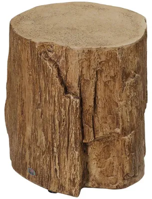 Obrázok produktu pre Prírodný drevený stolík z masívneho dreva – okrúhly tvar | Farba: prírodná drevená | Rozmery: 37x37x43 cm