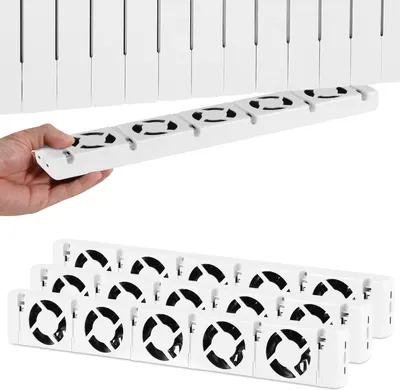Productafbeelding van Vigevee radiatorversterker, 5-voudig, set van 3, thermostaat 0–60 °C, wit