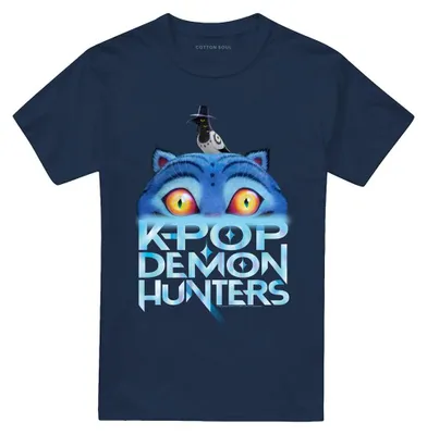 Productafbeelding van K-Pop Demon Hunters - T-shirt voor heren/dames, uni, met logo TV43551 (4XL) (Marineblauw)