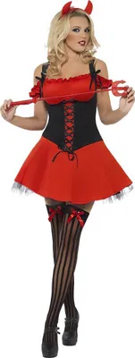Produktbild von Rote Teufelin - Halloween Kostüm Damen Größe: M
