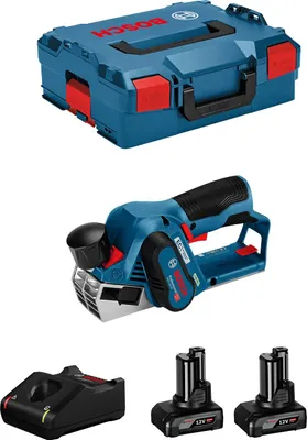 Produktbild von Hobel BOSCH GHO 12V-20 (2 x 6,0 Ah + GAL12V-40 + L-Boxx 136)