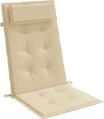 Produktbild von vidaXL Hochlehner-Auflagen 2 Stk. Beige Oxford-Gewebe