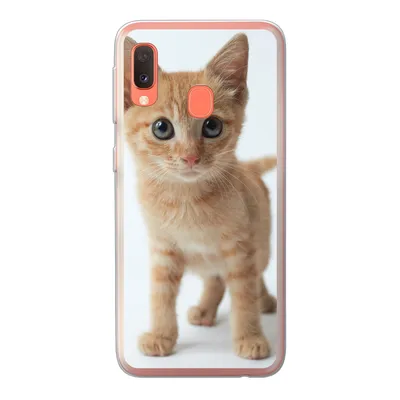 Produktbild von MuchoWow® Handyhülle Schutzhülle Hülle für Samsung Galaxy A20e Katze - Rot - Kätzchen - Mädchen - Kinder - Jungen - Kind Silikon Softcase Handy Hülle - Abdeckung