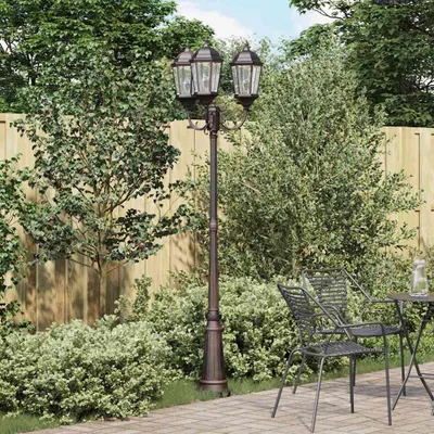 Immagine prodotto di vidaXL Lampada da giardino bronzo 61 x 53 x 235 cm Alluminio e vetro
