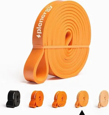 Productafbeelding van Famanu weerstandsbanden, set van 5 - Latex fitnessbanden voor krachttraining, stretchoefeningen en fysiotherapie