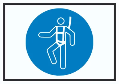 Produktbild von Auffanggurt benutzen Symbol Schild A6 (105x148mm)