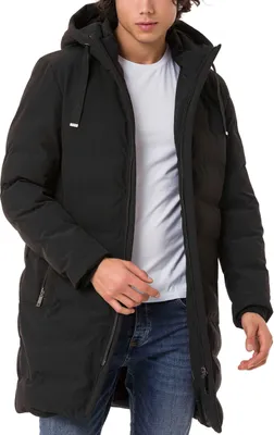 Produktbild von Red Bridge Herren Jacke Parka lang mit Kapuze Schwarz 3XL