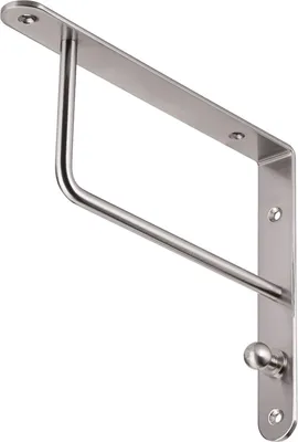 Produktbild von Garderobenkonsole Regalbodenträger RK01 Edelstahloptik mit Haken