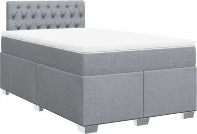 Produktbild von vidaXL Boxspringbett mit Matratze Hellgrau 120x190 cm Stoff