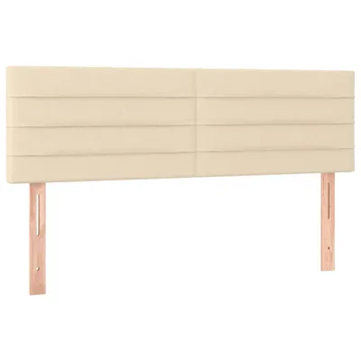 Image de vidaXL Têtes de lit 2 pcs. Crème 72x5x78/88 cm Tissu