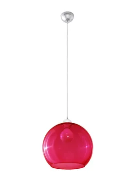 Produktbild von Hängelampe Rot E27 Glas Kugelschirm Pendelleuchte