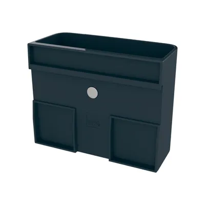 Produktbild von SIGEL GL802 Stifteköcher M, anthrazit, inklusive magnetischem Clip zur Anbringung an Glas-Magnettafeln, Kunststoff, 120x94x51 mm, 1 ST