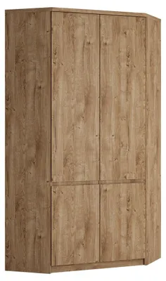 Produktbild von Eckkleiderschrank in Eiche Nb. FORTALEZA-129, B/H/T ca. 95/200/95 cm