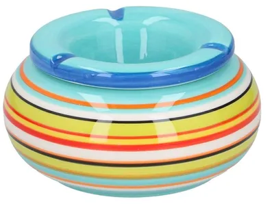 Produktbild von Storm Aschenbecher - blaue Farbkombination - D13 cm - Keramik