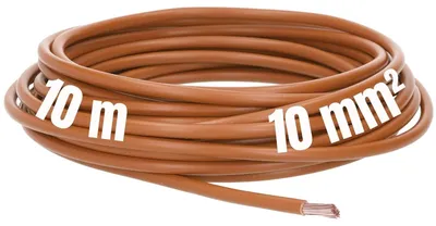 Image de 10 mètres Lapp 4520035 H07V-K 10 mm² brun I Câble de câblage I Conducteur flexible I Monoconducteur PVC I Toron 10mm2 I Câblage