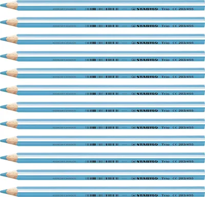 Produktbild von Dreikant-Buntstift - STABILO Trio dick - 12er Pack - himmelblau