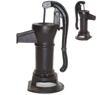 Produktbild von Schwengelpumpe Gusseisen SCHWARZ Handpumpe 55917 Handschwengelpumpe Gartenpumpe