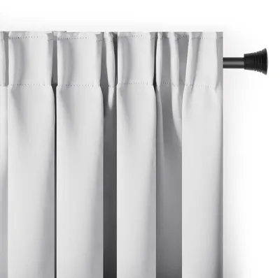Verdunkelungsvorhang 140x270 cm Weiß 1 Stück mit Kräuselband