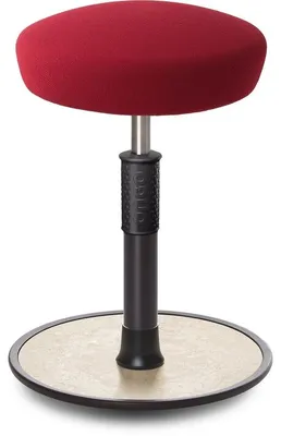 Produktbild von Sitz- Stehhocker Free Regular Hutsitz Gestrick Dunkelrot schwarz /cremeweiß.