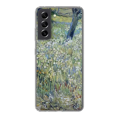 Produktbild von MuchoWow® Handyhülle Schutzhülle Hülle für Samsung Galaxy S21 FE Baumstämme im Gras - Vincent van Gogh Silikon Softcase Handy Hülle - Mobiltelefonhülle