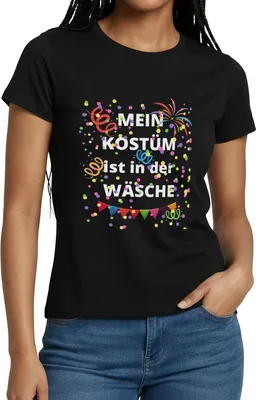 Produktbild von Spreadshirt Mein Kostüm Ist In Der Wäsche Fasching Karneval Frauen T-Shirt, XXL, Schwarz