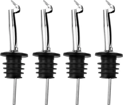 Immagine prodotto di Set di 4 versatori per bottiglie di vino e cocktail bar nero