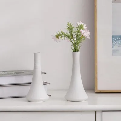 Immagine prodotto di Vasi in Vetroceramica bianca, set da 2 pezzi, opachi, per la decorazione del soggiorno