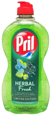 Produktbild von Pril Spülmittel HERBAL FRESH 450ml Eukalyptus Thymian Kräuter Duft Hand Spüli