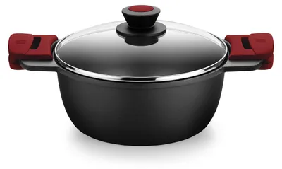 Produktbild von BRA Premiere A410328, 5,7 l, Rund, Schwarz, Rot, Aluminium-Guss, Teflon, Rot