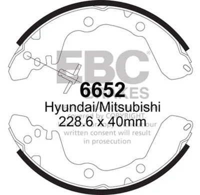Image de EBC Jeu de mâchoires de frein Arrière Hyundai Mitsubishi