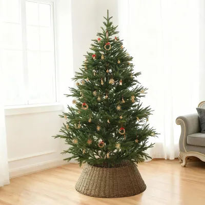 Produktbild von Salcar Weihnachtsbaumrock aus Seegras - Abdeckung für Baumständer - Ø 68 cm x H 25 cm - Natur