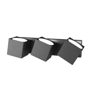 Obrázek produktu pro Moderní nástěnné svítidlo Rotation Metal Anthracite Grey 3 světla Gx53