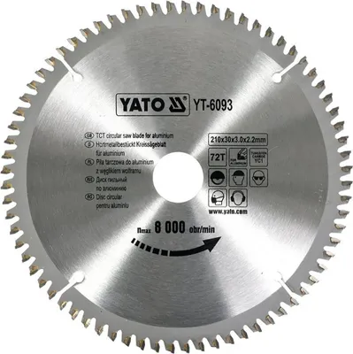 Produktbild von HM Kreissägeblatt 210 x 30 mm 72 Zähne Hartmetall