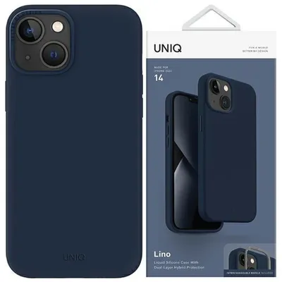 Zdjęcie produktu dla Etui UNIQ Lino do iPhone 14 Plus/15 Plus niebieski