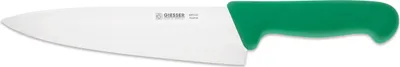 Obrázok produktu pre Nôž kuchynský, ergonomická rukoväť zelená, veľmi , dĺžka ostria 200 mm, Giesser Messer