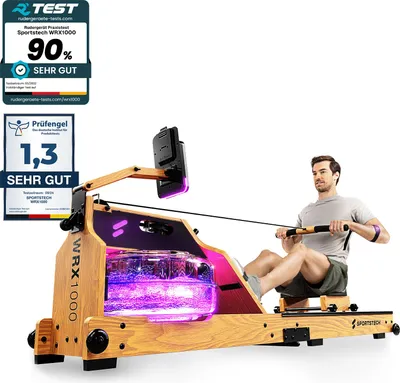 Produktbild von Sportstech Rudergerät WRX1000 | Moderne LCD-Anzeige | LED-Feedback | Klappbar