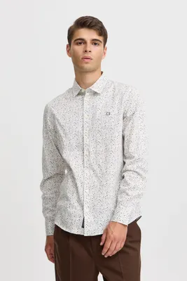 Produktbild von Casual Friday CFANTON Herren Freizeithemd Hemd 100% Baumwolle Kentkragen Knopfleiste Alloverprint regular fit