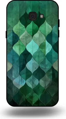 Produktbild von Smartphonica Handyhülle passend für Samsung Galaxy A7 2017 mit grünem Blätterdruck - TPU Backcover Hülle grünes Blattdesign - Grün