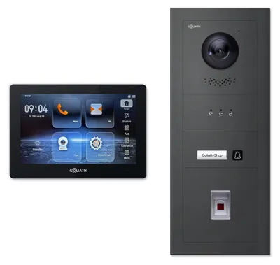 Produktbild von Goliath Premium IP GL-IPH135A.4 Video-Türsprechanlage, 1 Familie, 1× 7 Zoll Schwarz, Anthrazit, Unterputz