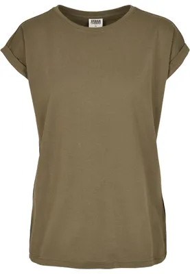 Produktbild von Urban Classics Ladies - Organic Extended Shirt oliv - S