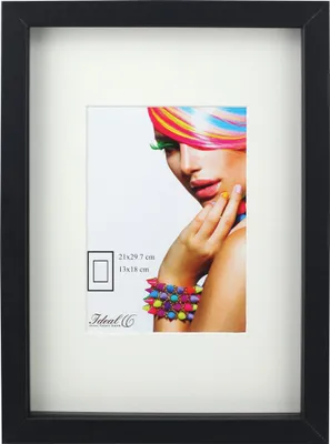 Produktbild von IDEAL TREND Objektrahmen Holz Schwarz 30x40 3D für Shirt Trikot Collage Poster Blockprofil 13mm Flexipins
