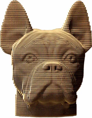 Image de Cartonic 3D-Puzzle Bulldog, chien, kit 3D en carton, carton, 131 pièces, CARTMBDG
