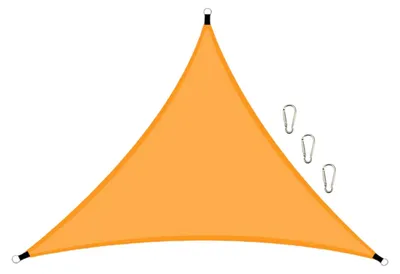 Produktbild von 10 Fuss Regenfliege UV-bestaendiges Sonnensegel-ueberdachung Wasserdichtes strapazierfaehiges Dreieck 210T Polyester-Markisen-Sand-Sonnenschutz fuer Aussenterrassen-Garten-Hinterhof-Aktivitaeten